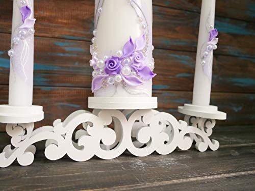 Magik Life Unity Candle Set for Wedding - Wedding décor & Wedding Accessories - Candle Sets Violet Wave