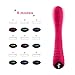 OOPSIX G Spot Vibrator-Soft Silicone-9 Powerful Speed-Waterproof Rechargeable Cordless Vibrating Dildo Sex Toys for Women