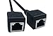 CERRXIAN 1ft RJ45 1 Male to 2 Female Socket Port LAN Ethernet Network Splitter Y Cable (Normal)