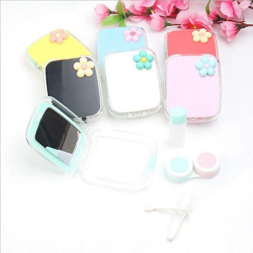 image for AMA(TM) Portable Mini Flowers Contact Lens Case Glasses Box Travel Kit