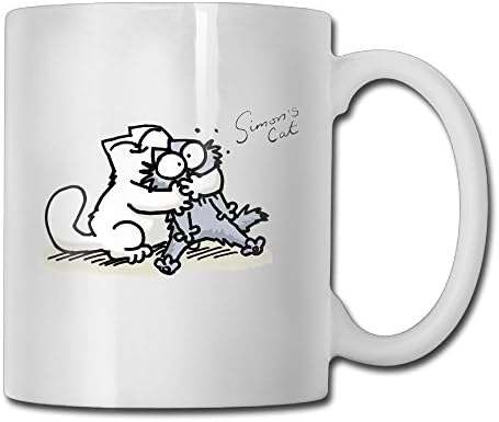 Simons Cat 3 Coffee Mugs Tea Mug Office Staff Best Birthday Gift For Mom - Great For Father's Day Christmas Gifts For Husband Wife White 12 Oz