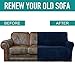 RHF Chair Slipcover,Jacquard Stretch Chair Cover,Chair Slip Cover for Leather Couch-Polyester Spandex Slipcovers for Chairs (Navy-Chair)