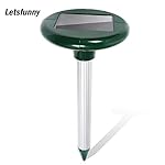 LetsFunny Powerful Solar Powered Ultrasonic Repeller deratization Outdoor Pest Control , Repel Mole Voles Gopher Mice and Rats Ultrasonic Animal & Pest Repeller - [UPGRADED VERSION]