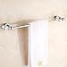 Kabter Towel Bar Solid Brass Wall Mounted Bath Hardware Chrome Sliver Crystal-Series (24 inch)
