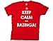 Ripple Junction Big Bang Theory Keep Calm and Bazinga Adult T-Shirt X-Large Red