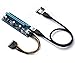 PCI-E Extender Riser Card Express USB 3.0 1x to 16x Adapter with SATA Power Cable & LEDs for BTC Miner