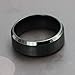 Couples 8mm Wedding Bands, Stainless Steel Ring, Titanium Rings, Tungsten Ring, Black, Size 5-14