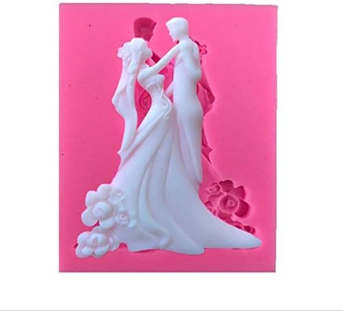 V2eshop 3D Silicone Fondant Mold Cake Decorating Chocolate Sugarcraft Baking Mould Tool #Bride Groom