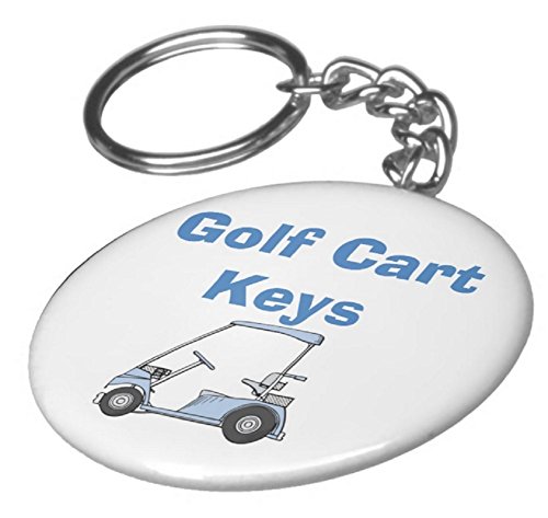 A&T Designs Golf Cart Keys 2.25' Keychain Golfing Golfer Course Club House