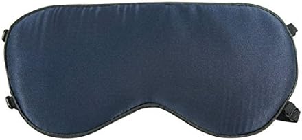 100% Silk Sleep Mask &amp; Blindfold with Adjustable Double Straps, Super Smooth Sleep Eye Mask for Men &amp; Women &amp; Kids, Your Best Travel Sleep Cover, Master Your Sleeping, Navy Blue 1PC