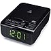 ONN Audio Top Loading CD Player Dual Alarm Clock Digital AM/FM Stereo Radio with Large 1.2-inch Green LED USB Charging Station - Factory Refurbished