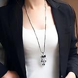 Botrong Bohemia Retro Owl Turquoise Necklace Delicate Carved Jewelry Good Gift