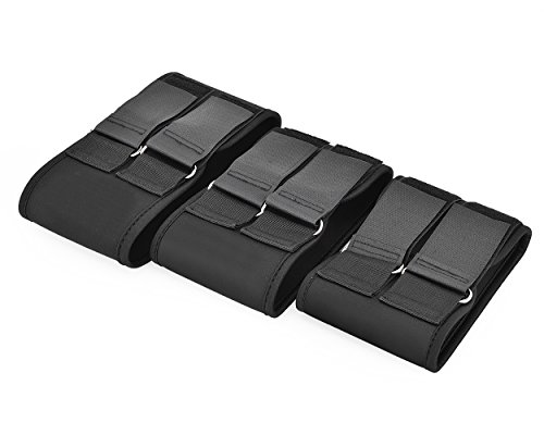 Ace Select 3 Pieces Adjustable Leg Correction Band for O Type Leg and X Type Leg - Black - X-Large