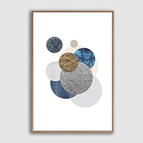 BRAND_NAMEFramed Home Artwork Abstract Geometry for Living Room Bedroom