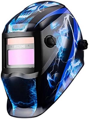 Doitpower Solar-powered Auto-Darkening Welding Helmet with #5-8/9-13 Two Shade Ranges 4 Arc Sensors