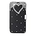 Docooler? Flip Bling Flower Case PU Cover for Samsung Galaxy S5 i9600 (Black)