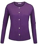 Knit&love® Women Button Down Classic Long Sleeve Basic Soft Knit Cardigan Sweater