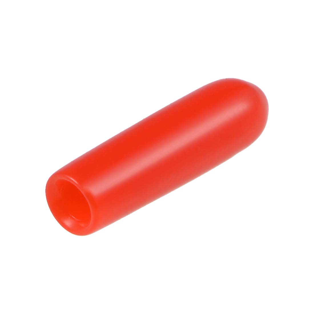 sourcing map 200pcs Rubber End Caps 2.5mm ID Vinyl Round End Cap Cover Screw Thread Protectors Red