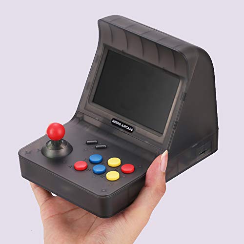 Julyfox Mini Arcade Games Machine Portable, Handheld Retro Game Consoles 3000 Classic Arcade Video Games W/Joystick 4.3 inch TV Support Contra Street Fighter Donkey Kong Galaga for Kids 80s 90s Black