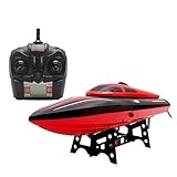 Remote Control Boat,Babrit Tempo 1 2.4GHz High Speed Remote Radio Control Electric Boat RC Boat- Only Works In Water (Upgrade Version-Bigger Size)