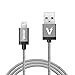 AXELECT Data Sync Braided Cable for iPhone 6 6 Plus 5S 5C 5, iPad Air, iPad 4th Gen, iPad Mini, iPad Mini with Retina Display, iPod Touch 5th Gene and iPod Nano 7th Gen - Grey
