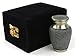 Funeral Urn by Liliane - Cremation Urn for Human Ashes - Hand Made in Brass and Hand Enameled - Fits a Small Amount of Cremated Remains of Adults - Display Burial Urn at Home or in Niche at Columbarium - Marble Model (Slate, Keepsake)