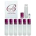 Beauticom® Glass 10ml ~ 1/3 oz Roller Bottles with Metal Cap, Stainless Steel Roll Balls for Essential Oil, Aromatherapy, Perfume, Lip Gloss, Lip Balm, Roll on Bottles (6 Bottles, PINK)