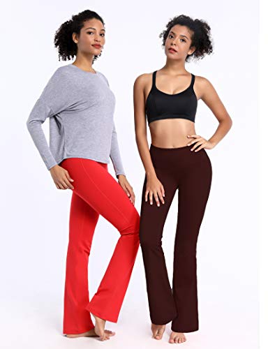 BUBBLELIME 29"/31"/33"/35"/37" Inseam Bootcut Yoga Pants High Waist Moisture Wicking Long Bootleg