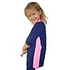 Girls-Rash-Guard-UV-Sun-Protective-Swim-Shirt-Short-Sleeves-Sizes-10-12-and-14-10-NavyPink