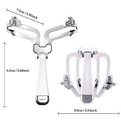 ZRO Eyebrow Stencils Reusable Make Up Eyebrow Template, Folding Adjustable 3 Eyebrow Shapes Stencils Makeup Model Shaping Template Eyebrow Tool (Silver)