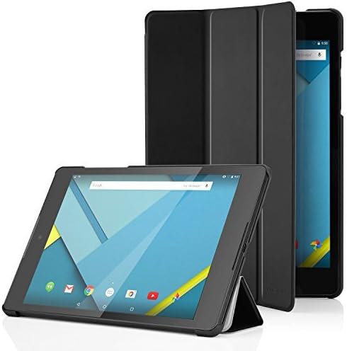MoKo Case Fit Google Nexus 9 - Slim Lightweight Smart Shell Stand Cover Case with Rubberized Back for Google Nexus 9 8.9 inch Volantis Flounder Android 5.0 Lollipop Tablet by HTC, Black