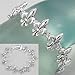 DianaL Boutique Silver Tone Fleur De Lis Magnetic Flip Over Clasp Bracelet