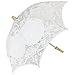 Just Artifacts MINI 11-inch Lace Parasol Umbrella Costume Accessory - Color: White