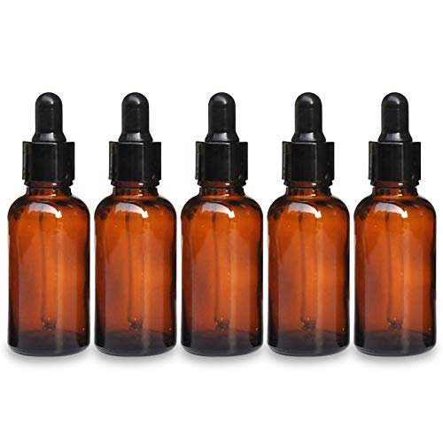 Anjing 5Pcs 1oz Dropper Bottles with Graduated Pipette Eye Dropper Bottle with Dropper