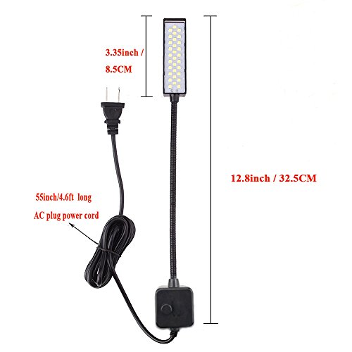 LED Sewing Machine Light, itPlus Super Handy Lamp Night Light with Updated 30 Led Beads for Home,Garage,Drill Presses, Music Stands, Metal Lathes,Sewing Machine-Strong Magnetic Mounting-Dimmable