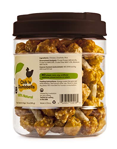 Pet 'N Shape Chik 'N Rice Dumbbells Natural Dog Treats, 16-Ounce