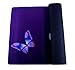 iKammo Large Desk Pad Extended Gaming Mouse Pad Big Cute Purple Butterfly Mouse Pad for Girls Women-Non-Slip Rubber Base Sticthed Edge Mousepad (35