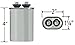 PowerWell 15 uf MFD 370 or 440 Volt Fan Motor Run Oval Capacitor PW-15/440 Condenser for Air Handler Straight Cool/Heat Pump Air Conditioner
