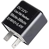 12V Speed Adjustable 2 Pin Direct Replacement Compatible LED Electronic Flasher Relay fix CAR and Motorcycle Turn Signal & Ha