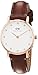 Daniel Wellington Women's 0900DW St. Mawes Stainless Steel Watch with Brown Strap