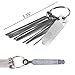 Topus 2 Sets (4pcs) Guitar Bone Bridge Saddle and Nut Made of Real Bone,Include 1 Pc Stainless Steel Grinding Needle File, 1 Pc Pin Puller, 1Pc Grinding Stone, 9 Pcs Sand Paper