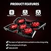 Zwini Laptop Cooling Pad 12"-17" Laptop Cooler Stepless Speed Fan Ultra Quiet Cooling Pad Stand with 5 Fans at 1400 RPM LED light 2 USB Ports