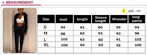 TOP-MAX Women's Velour Stripe Jogging Zipped Hoodie, Fashion Sport Suit, Hoodie and Pants Sports Suits Tracksuits