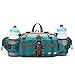 BP-VISION Outdoor Fanny Pack Hiking Camping Biking Waterproof Waist Pack 2 Water Bottle Holder Sports Bag for Women and Men Green
