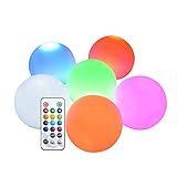 Donbala Multi Color Floating Led Decorative Orbs Illuminator for hot tubs Pool Landscape Yard and night light (Set of 6)