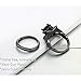 JAJAFOOK Personality Vintage Women's Black Gold Rose with Green Black Diamond Wedding Band Rings Set