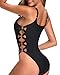 Tempt Me Women One Piece Bathing Suit Slimming Crisscross Lace Up Swimsuit