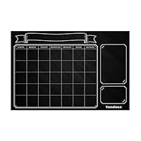 VersaChalk Large Dry Erase Chalkboard Wall Calendar Decal Sticker for Liquid Chalk Marker Board, Rustic Farmhouse School Classroom Décor, Chore Chart for Kids - Vintage Style, 24 x 36 Inches