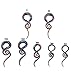 CrazyPiercing 2 Pieces Glass Ear Spiral Taper Plug Stretching Expander Piercing Body Jewelry (5mm)