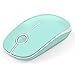 Jelly Comb 2.4G Slim Wireless Mouse with Nano Receiver, Less Noise, Portable Mobile Optical Mice for Notebook, PC, Laptop, Computer, MacBook MS001 (Powder Blue and White)